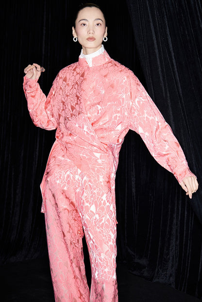 M essential Mackay designer fat jacquard wrapped around two stand-up collared shirts - LIGHT.