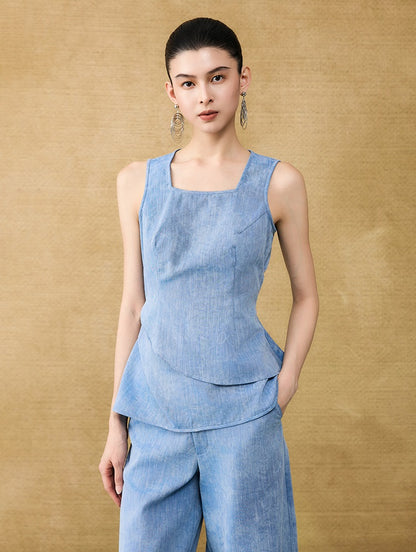 HECO Chinese women's summer blended glitter diamond I-shirt - SHADOW.