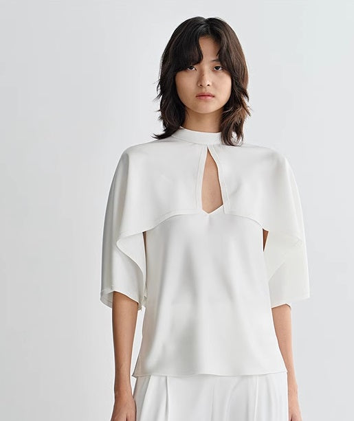 COMME MOI  summer small V neck sexy white inner suspenders - GIANA.