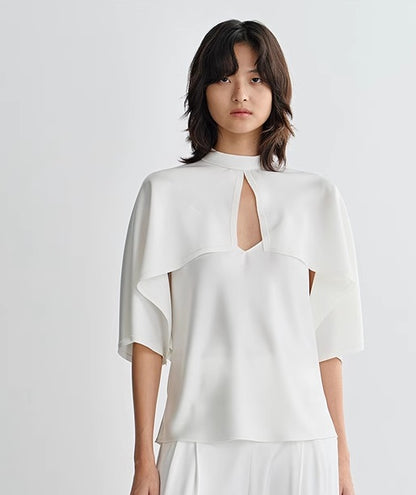 COMME MOI  summer small V neck sexy white inner suspenders - GIANA.