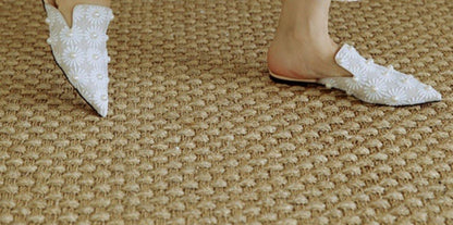 B-FEI pearl pointed toe flat heel-CAET.