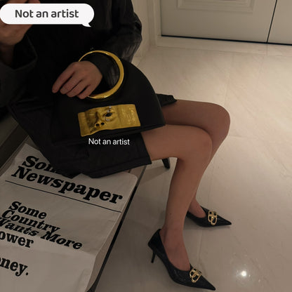 NOT AN ARTIST new French niche high-end metal face bag - CONNECT.