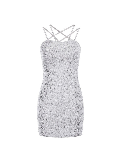 Wardrobes by Chen Luxury Sliver Gray Sleeveless Banquet Dress-Pride