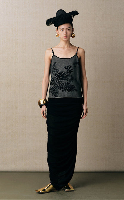 ZHUCHONGYUN new Chinese jacquard camisole-ADUNI.