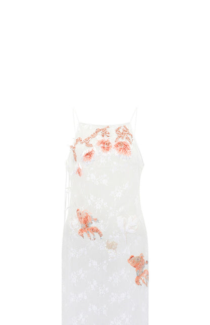 M essential Makay designer hibiscus jacquard layered placket wrap-around waist shirt - BETA.