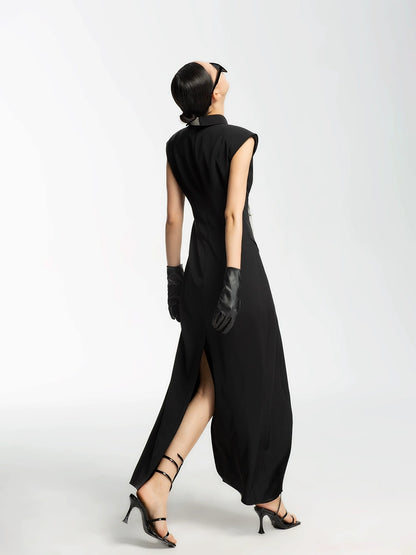 elegant LBD black work dress