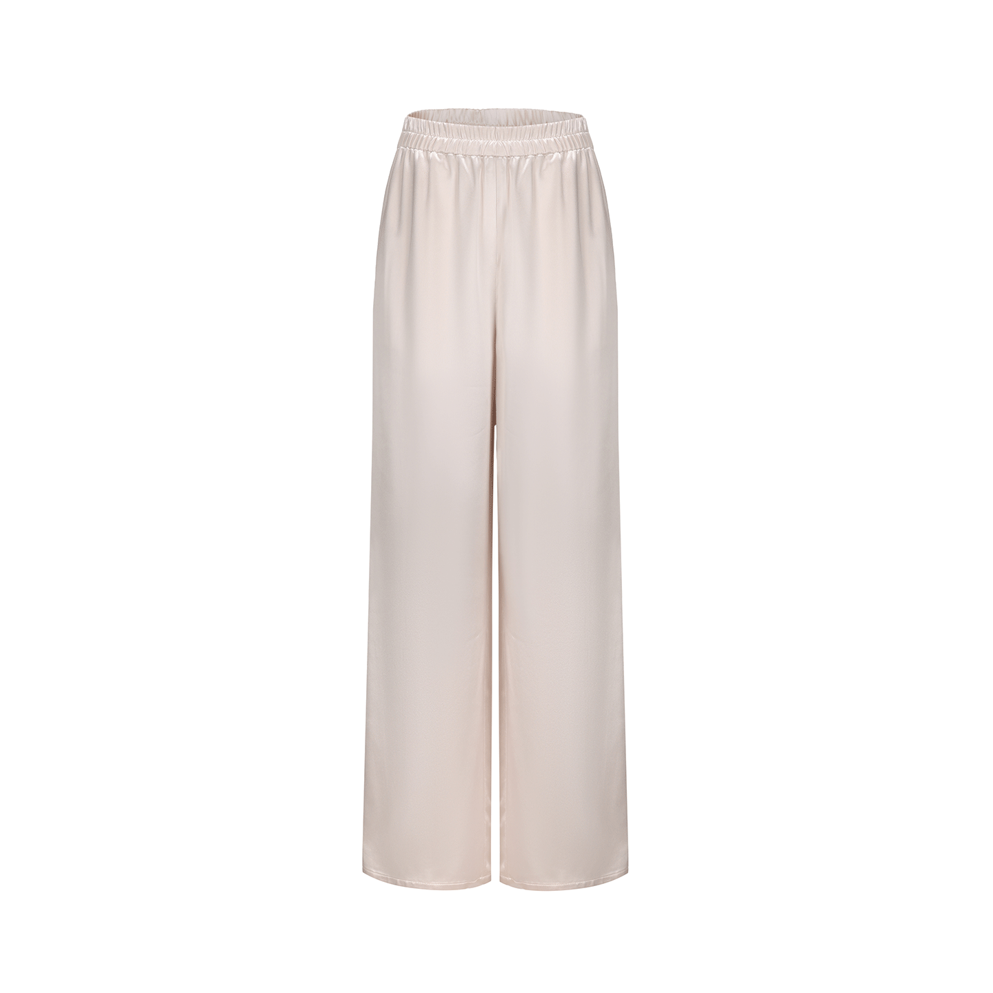 ATELIER MISS LU Fall/Winter Glossy Acetate Blend Straight Casual Pants - DRAW.