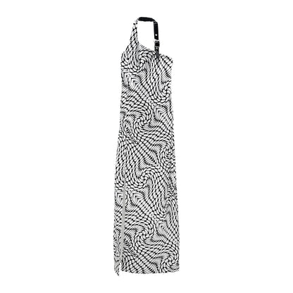 ANNAKIKI black acetic acid slit sleeveless dress-JORDAN