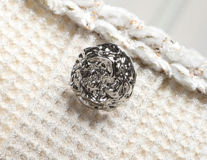 WANGXO | Starlight Special Woven Waffle Texture Lotus Leaf Edge Layered Dress -NYLA.