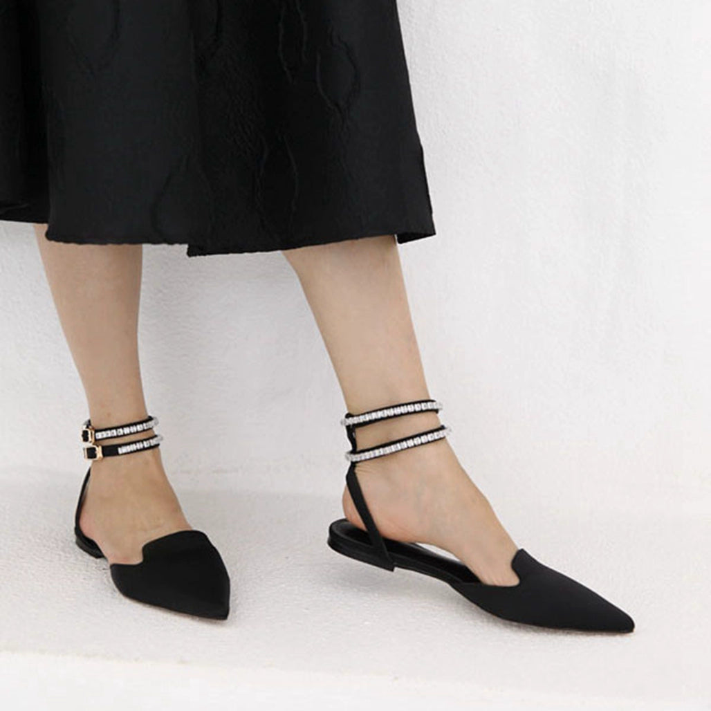 B-FEI pointed toe flat chain sandals-MENK.