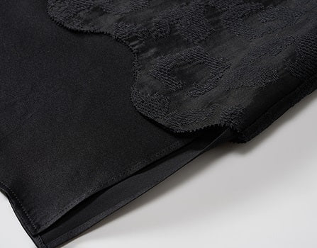 COMME MOI  summer silk embroidered slit midi dress - GLORY.