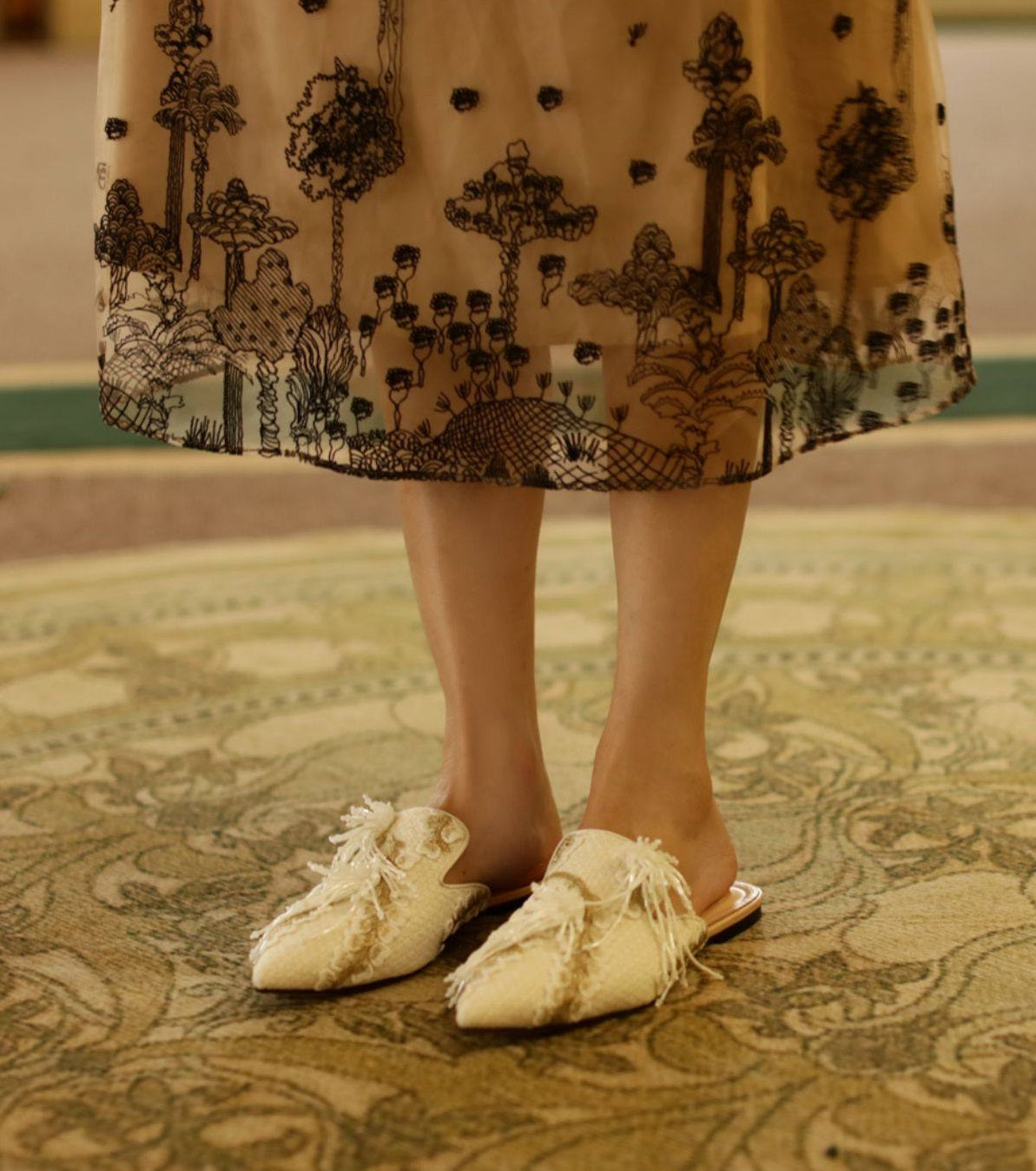 B-FEI Stylish French Pointed Toe Slippers-QWAN.