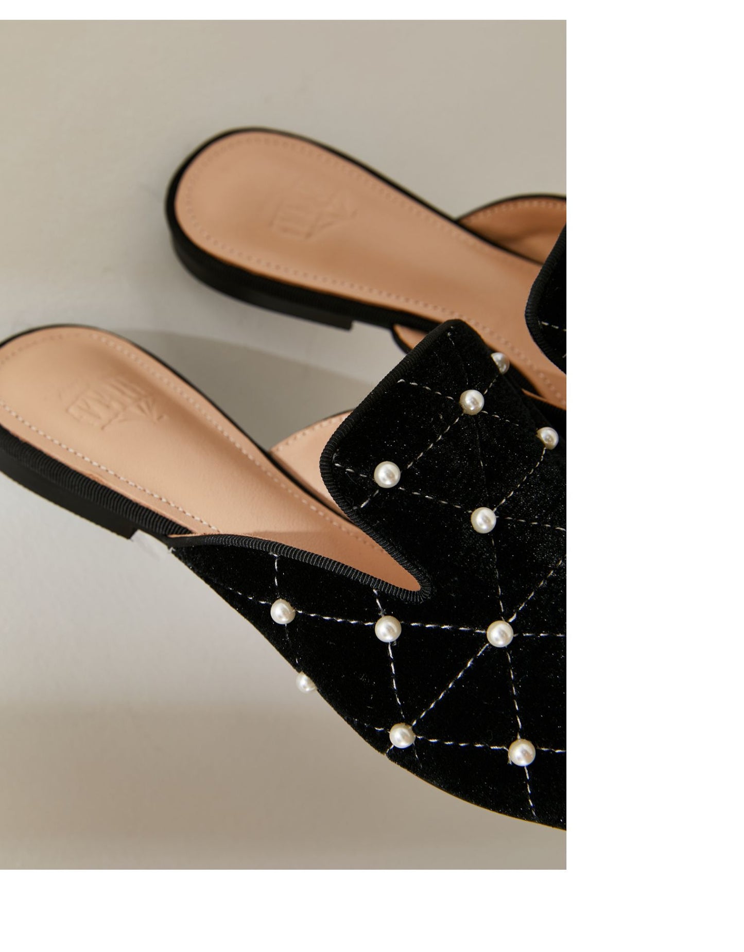 BFEI  pearl mules flat shoes sandals - Remii