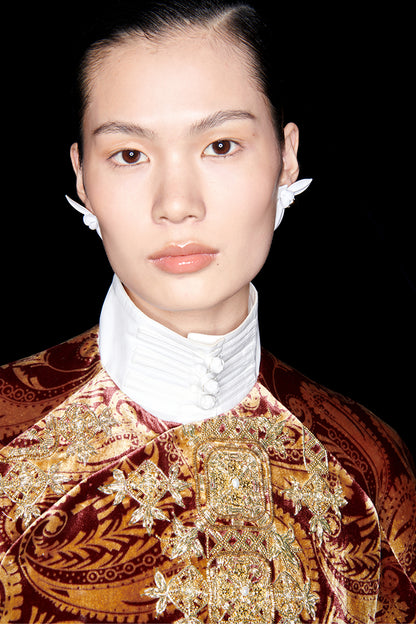 M essential Mackay designer embroidery oversized shirt pants set - calm.