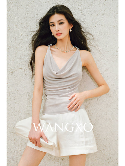 WANGXO | Pure Natural Linen Old Money Style Versatile Shorts -LUMA