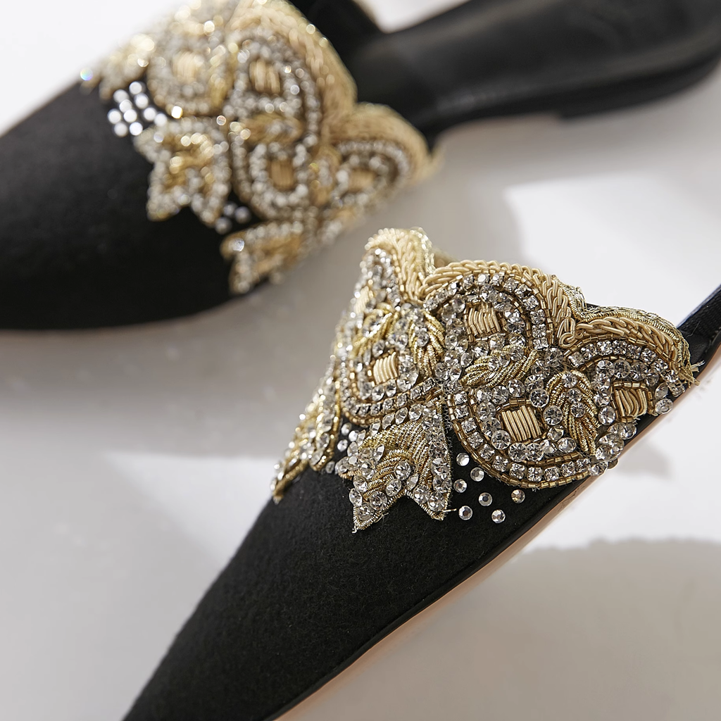 B-FEI Tone Embroidered Everest summer toe slippers-PINNO.