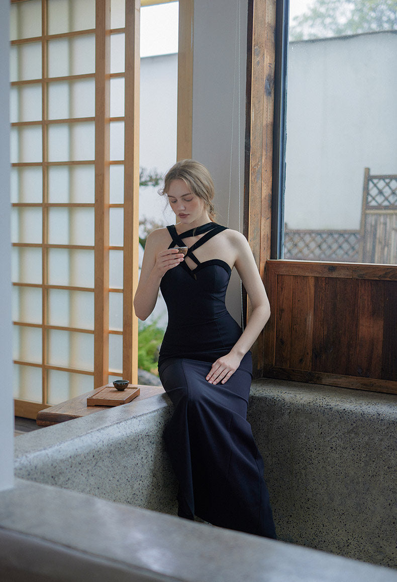 GOUDIN long light luxury birthday banquet party dress-NANTA.
