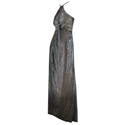 GOUDIN bridal silver original party evening  morning gown-GBENA.