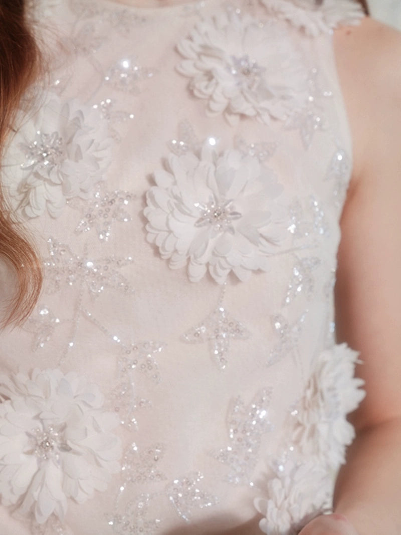 Wardrobes by Chen Luxury White Couture Embroidered Floral Feather bridal Dress- Sade