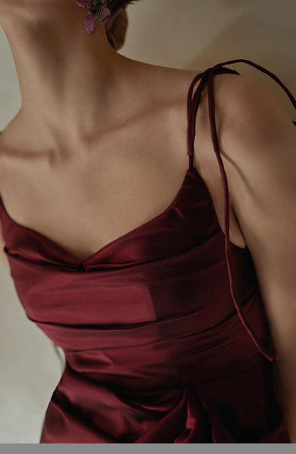 GOUDIN light luxury suspender evening dress-REX.
