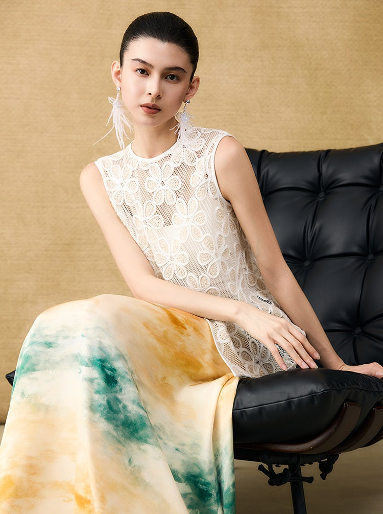 HECO Chinese three-dimensional embroidered dress two-piece dress - SQUIRM.