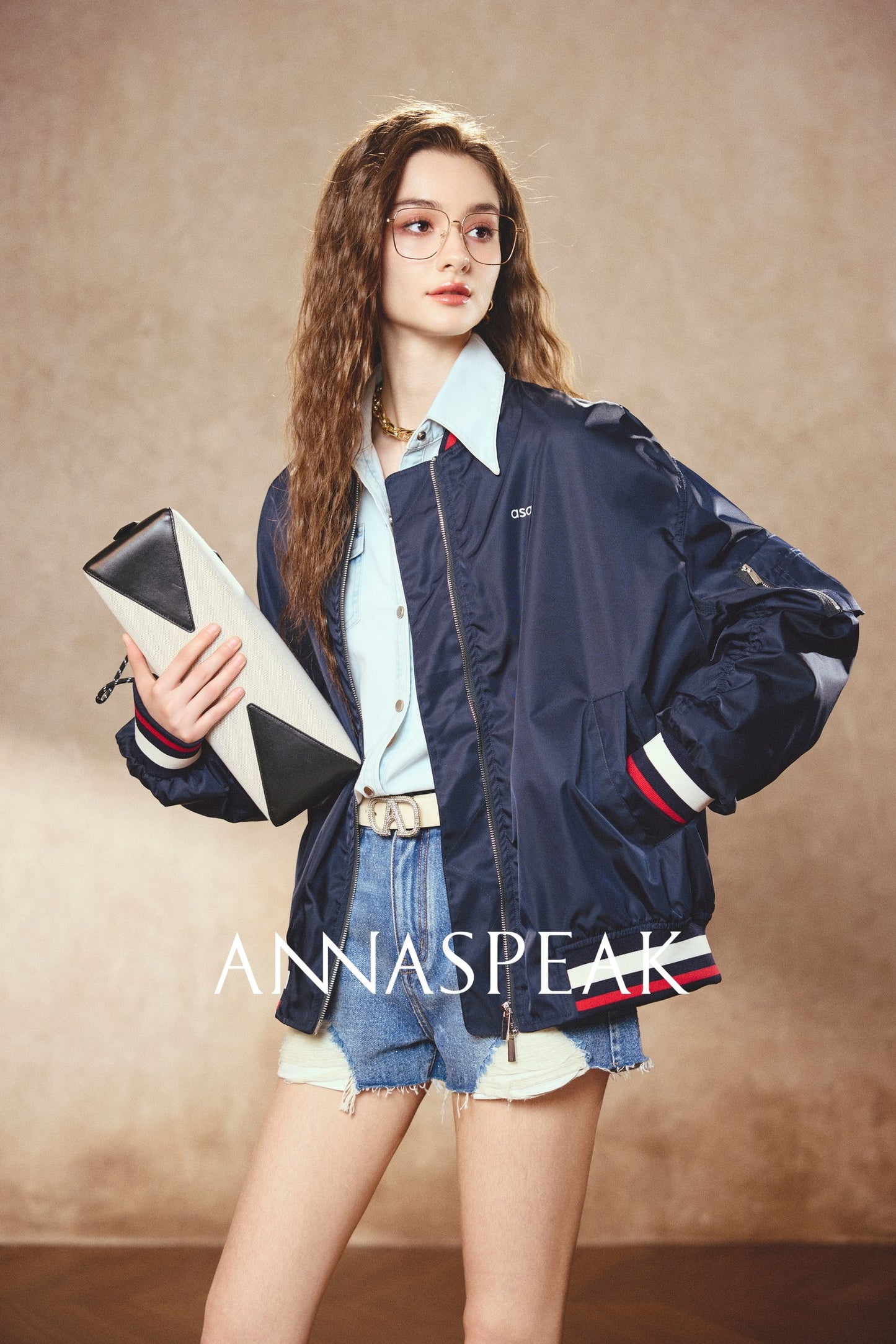 ANNASPEAK collar bomber jacket-ELI.