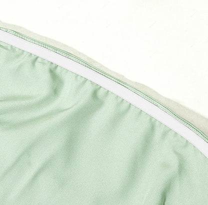 DOLLY Luxury Mint Green Sleeveless Off Shoulder Chest Wrap Long Slit Dinner Dress-CAT