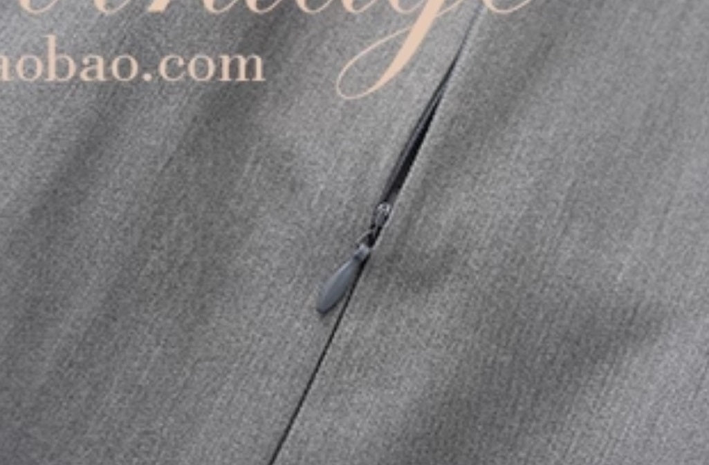 Le palais vintage Girlfriend Grey Suit Dress + Fishbone Waist Closure Sexy Suit-GREG.