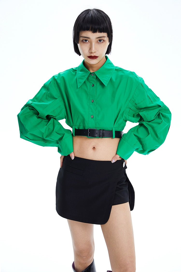 TINY IN ultra-short with large sleeves women's top -LULU.