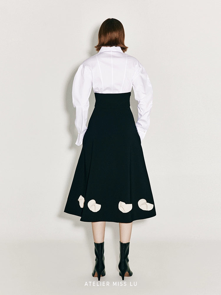 ATELIER MISS LU New Waist Closure Design Cinched Waist Shirt - MARK.