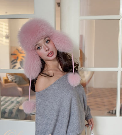 Le Palais Vintage show small good with Slavic fox fur Lei Feng hat-TOMOKI