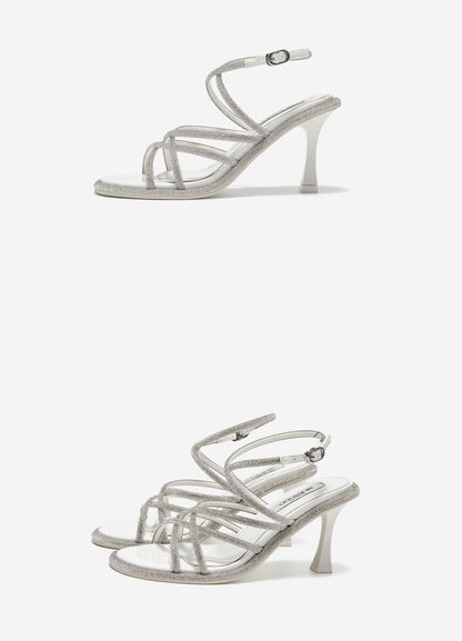 SHOESZOOO Summer Wear Open Toe Stiletto Sandal Heels - TOAST.