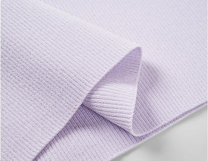 COMME MOI  Summer Acetate V-Neck Tight Knit Vest - AURORA.