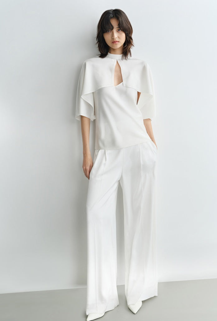 COMME MOI  summer small V neck sexy white inner suspenders - GIANA.