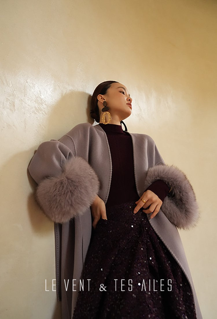 LE VENT&TES AILES Galaxy Luxury Weaving Feminine Sequin Tweed Skirt-ZOYA