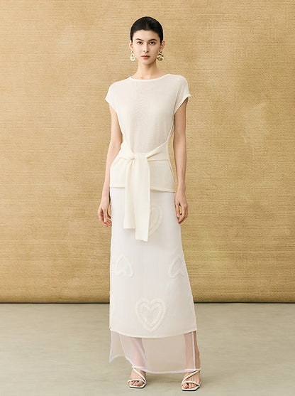 HECO Chinese high-end summer temperament love embroidered skirt - PHYSIC.