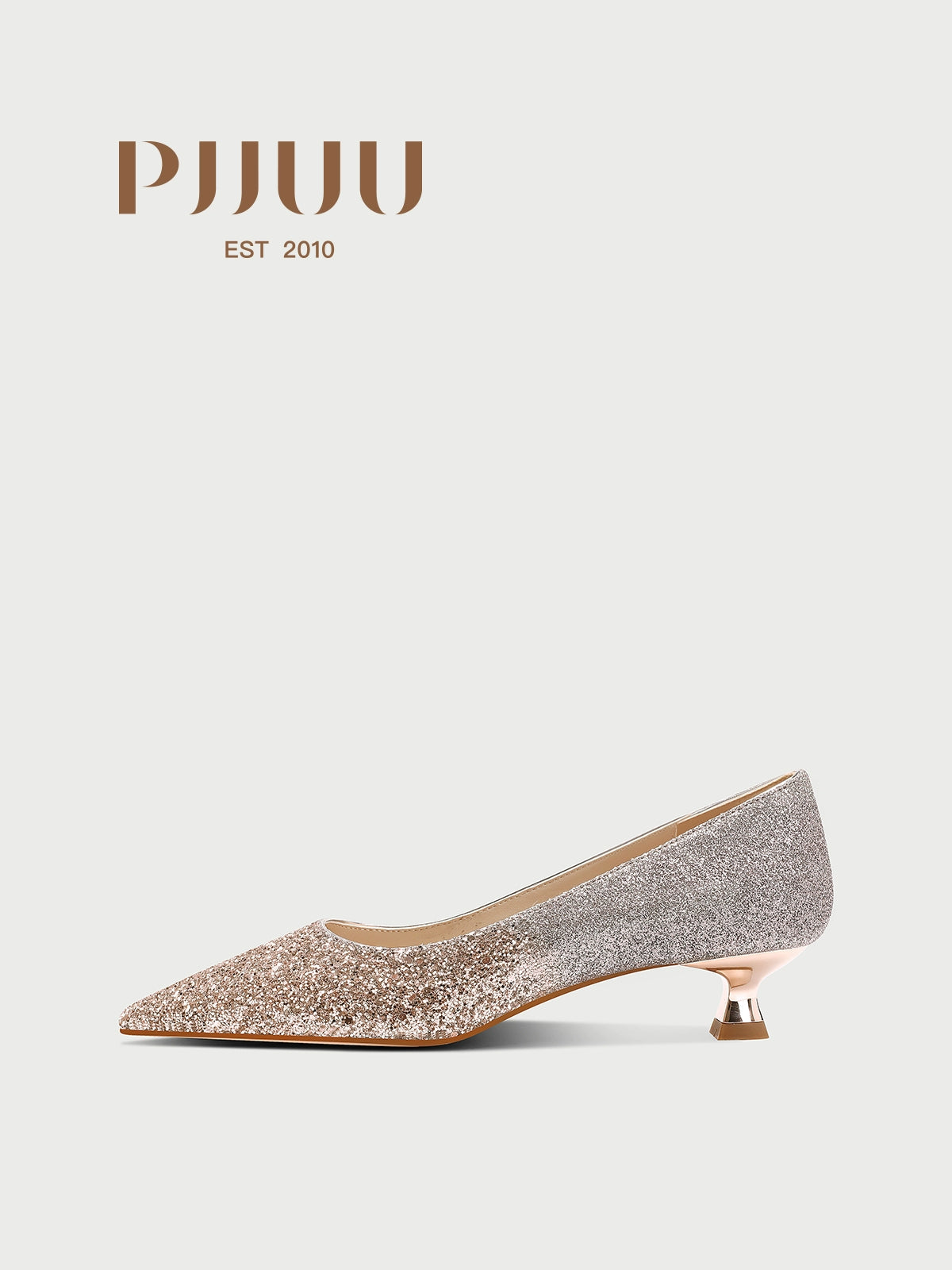 PJJUU low-heeled golden shoes - ALLEY.