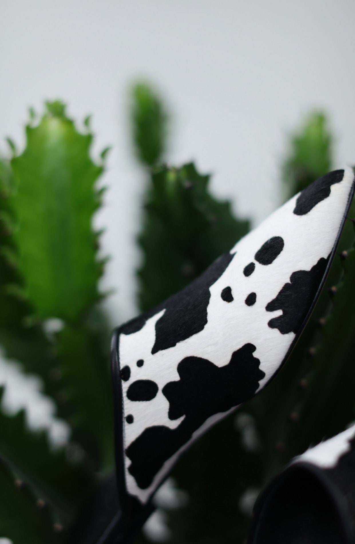 B-FEI Cow print flat sandals-MUNCH.