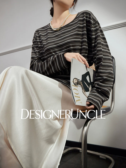DGU "Flow Boundary" striped knitted sweater versatile fashion design top - NEAT.