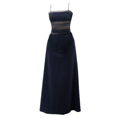 GOUDIN black long style luxury evening dress-KAJA.