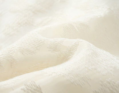 COMME MOI  silk embroidered white skirt - ABBA.