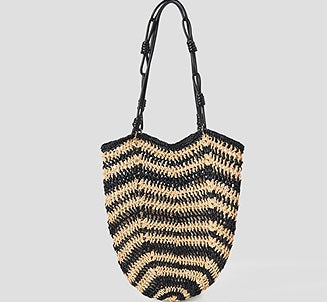 COMME MOI summer contrasting straw handbag - BATHLOMEW.