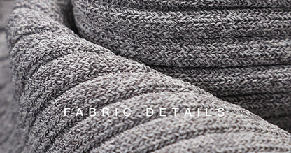 WANGXO | Custom Needle Matte Linen Stripes Slim Knitted Dress -SÉLI.