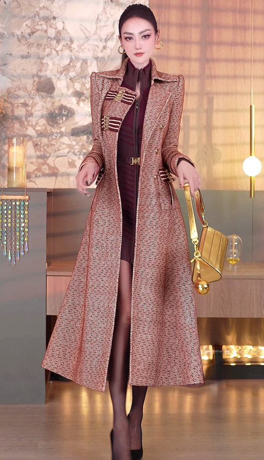 VJE Thickened Woolen Jacket Wide Swing Coat-LINS.