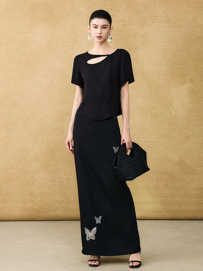 HECO Chinese style hollow fringe disc buckle short top - MASTER.