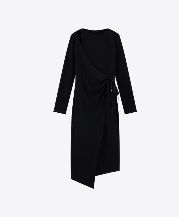 COMME MOI Lu Yan designer new women's fake two-piece irregular dress - HAPPY.