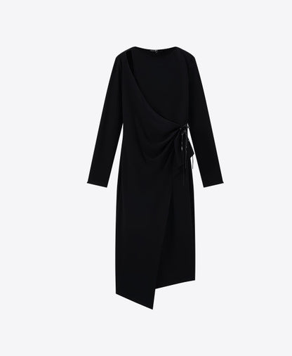 COMME MOI Lu Yan designer new women's fake two-piece irregular dress - HAPPY.