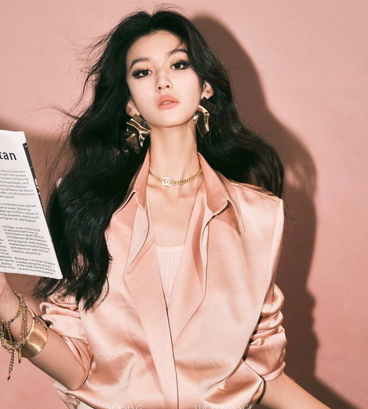 ANNASPEAK  lapel pink shirt-FLIN.