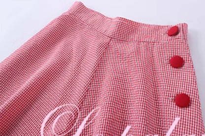 Le Palais  Red Small Padded Sleeve Short Top High Waist Shorts-GAM.