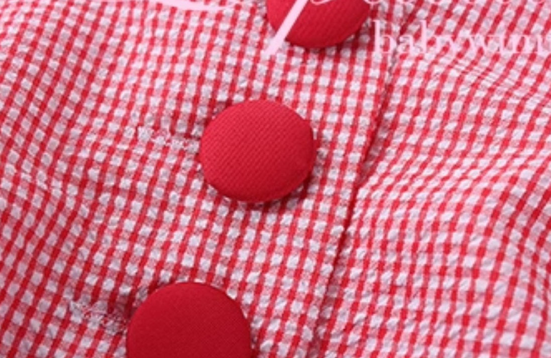 Le Palais  Red Small Padded Sleeve Short Top High Waist Shorts-GAM.